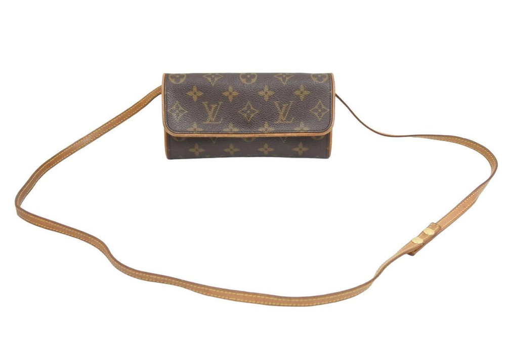 Louis Vuitton Twin Pochette Shoulder Bag Clutch Monogram Brown